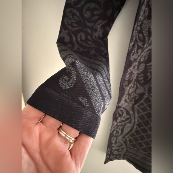 Guess Womens Elisa Jacquard Black Bodycon Seamless Long Sleeve Dress M/L New - Picture 5 of 9